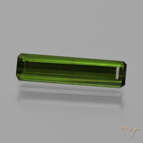 1.27ct Natural Verde oscuro Turmalina, corte esmeralda, VS