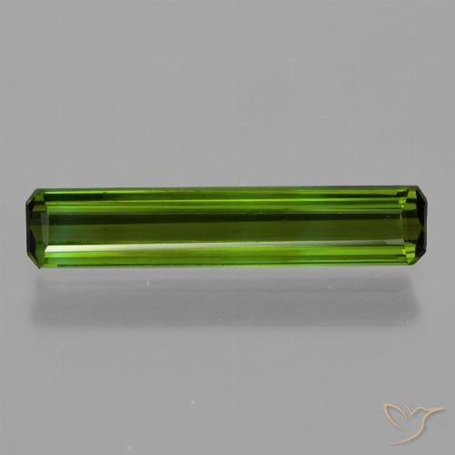 1.23ct Natural Verde bosque Turmalina, corte esmeralda, VS