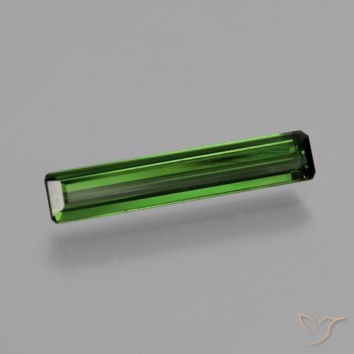 1.22ct Natural Verde bosque Turmalina, corte esmeralda, VS