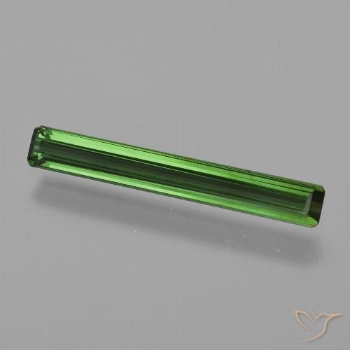 1.27ct Natural Verde bosque Turmalina, corte esmeralda, VS