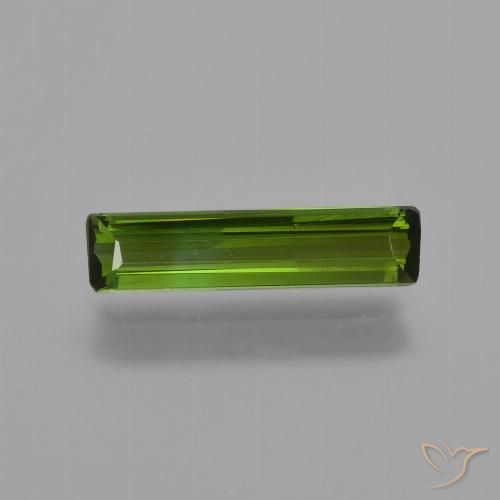 0.82ct Natural Verde oscuro Turmalina, corte esmeralda, VS