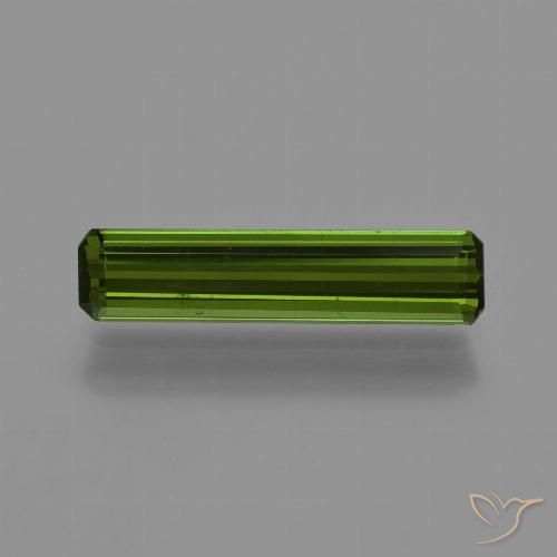 0.88ct Natural Verde oscuro medio Turmalina, corte esmeralda, VVS-VS