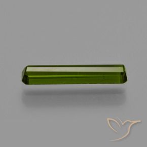 Turmalina Verde oscuro medio natural de 0.88 ct, Corte Octágono / Esmeralda, VVS-VS