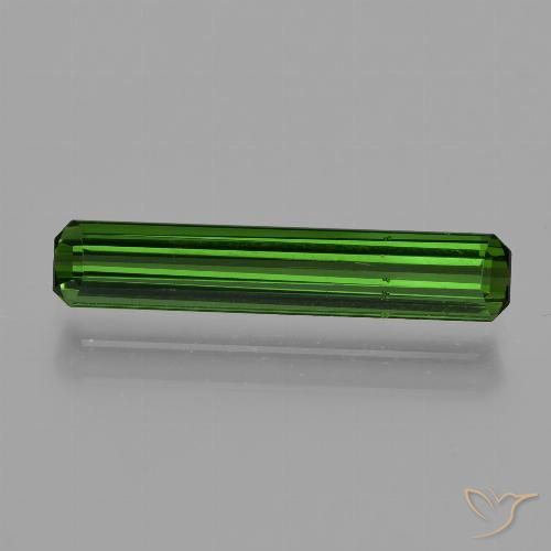 1.57ct Natural Verde oscuro Turmalina, corte esmeralda, VS