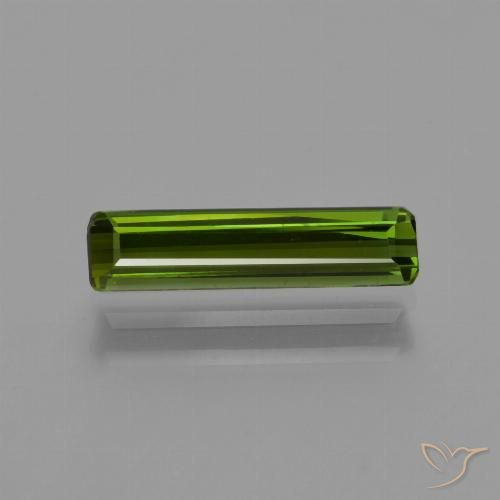 0.89ct Natural Verde alga Turmalina, corte esmeralda, VS
