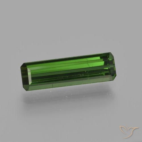 1.35ct Natural Verde oscuro Turmalina, corte esmeralda, VVS-VS
