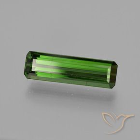 Turmalina Verde oscuro natural de 1.35 ct, Corte Octágono / Esmeralda, VVS-VS