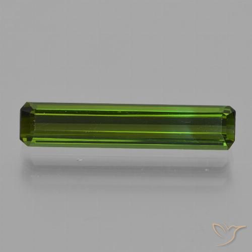 1.35ct Natural Verde terroso Turmalina, corte esmeralda, VVS-VS