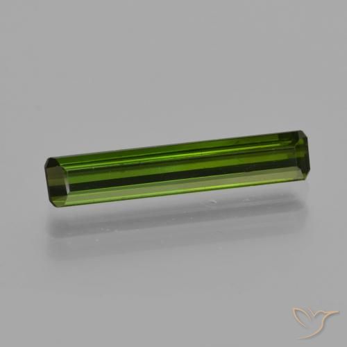 1.37ct Natural Verde bosque Turmalina, corte esmeralda, VVS-VS