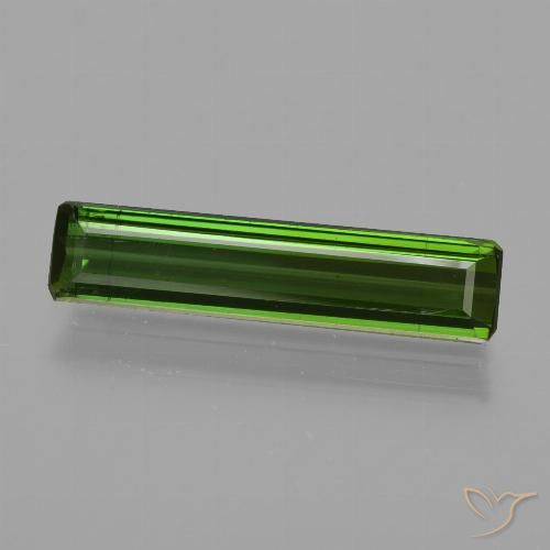 1.33ct Natural Verde oscuro Turmalina, corte esmeralda, VS