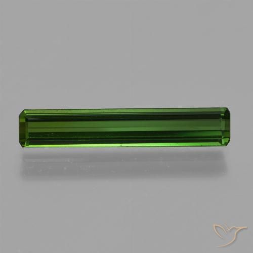 1.33ct Natural Verde oscuro Turmalina, corte esmeralda, VVS-VS