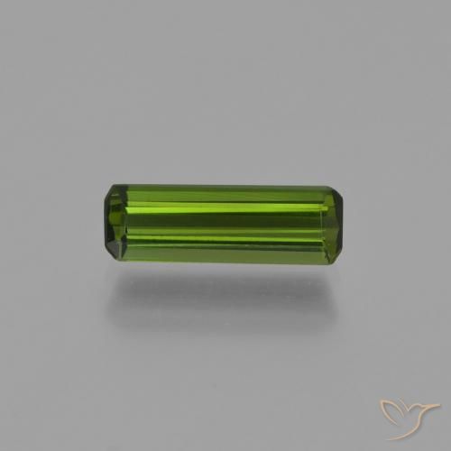 Turmalina Verde medio natural de 0.81 ct, corte esmeralda, VVS-VS