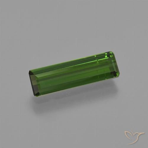 0.91ct Natural Verde oscuro Turmalina, corte esmeralda, VS-SI