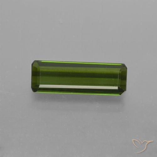 0.92ct Natural Verde bosque Turmalina, corte esmeralda, VS