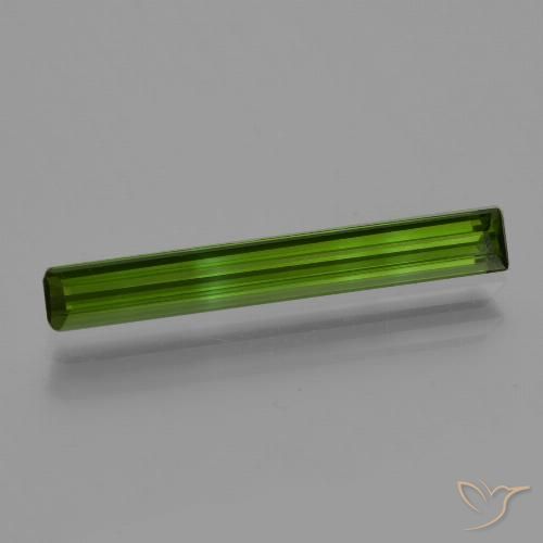 0.96ct Natural Verde bosque Turmalina, corte esmeralda, VVS-VS
