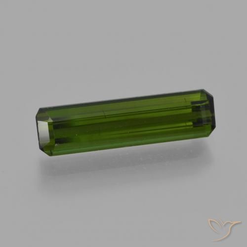 1.80ct Natural Verde bosque Turmalina, corte esmeralda, VS