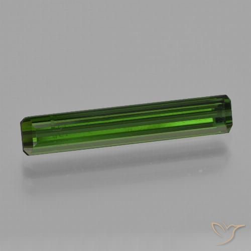 1.80ct Natural Verde terroso oscuro Turmalina, corte esmeralda, VS