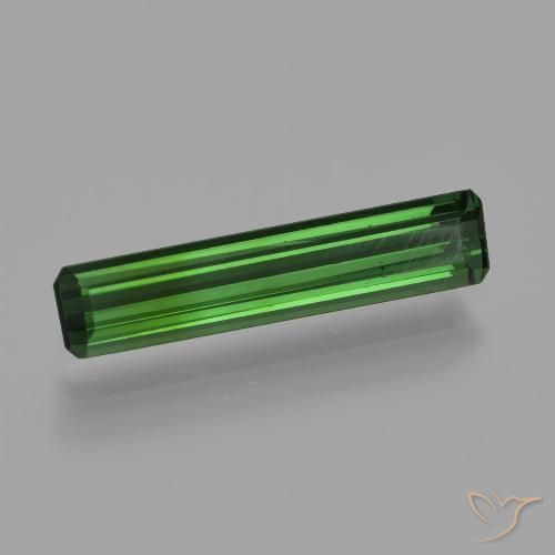 1.21ct Natural Verde oscuro medio Turmalina, Corte Octágono / Esmeralda, VVS-VS, Photo A