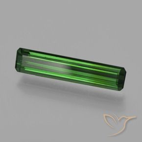 Turmalina Verde oscuro medio natural de 1.21 ct, Corte Octágono / Esmeralda, VVS-VS