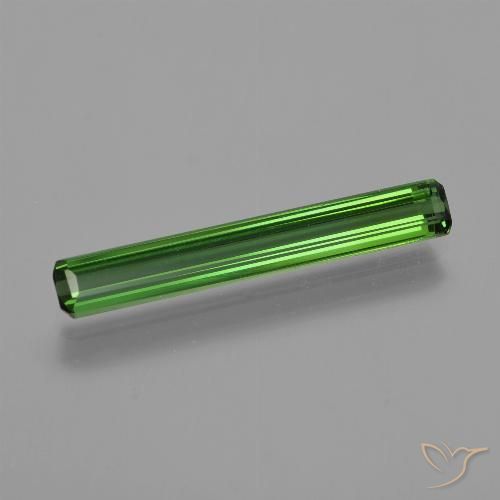 1.58ct Natural Verde oscuro medio Turmalina, corte esmeralda, VS