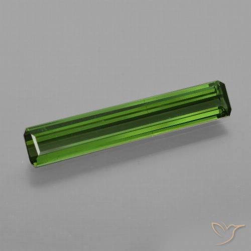 1.48ct Natural Verde oscuro medio Turmalina, corte esmeralda, VS