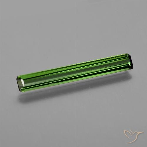 1.38ct Natural Verde bosque Turmalina, corte esmeralda, VS