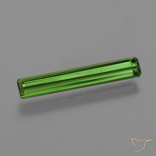1.24ct Natural Verde oscuro medio Turmalina, corte esmeralda, VS
