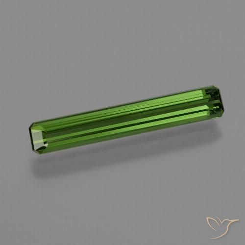 1.26ct Natural Verde bosque Turmalina, corte esmeralda, VVS-VS