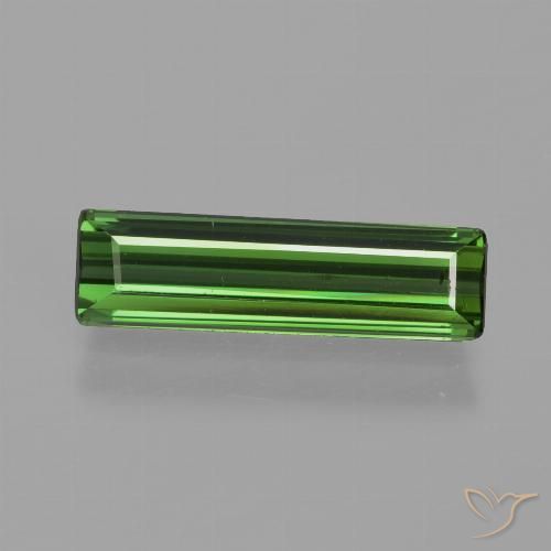 1.20ct Natural Verde oscuro Turmalina, corte esmeralda, VS