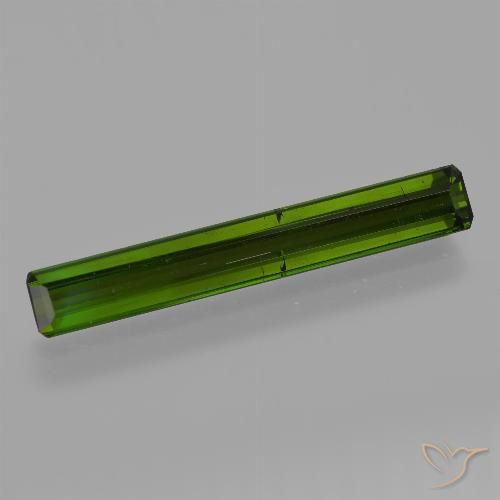 2.86ct Natural Verde oscuro Turmalina, corte esmeralda, VS-SI