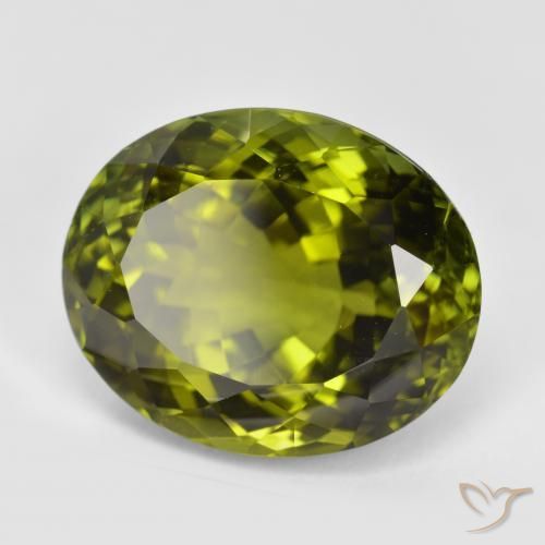 Turmalina Verde oscuro natural de 12.25 ct, Ovalada, VVS-VS