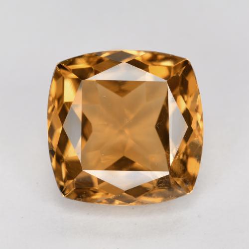 Turmalina marrón dorado natural de 2,87 ct, corte cojín, VS