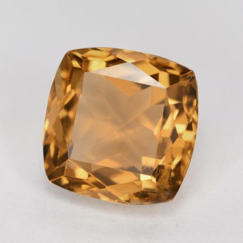 Turmalina marrón dorado natural de 2,87 ct, corte cojín, VS