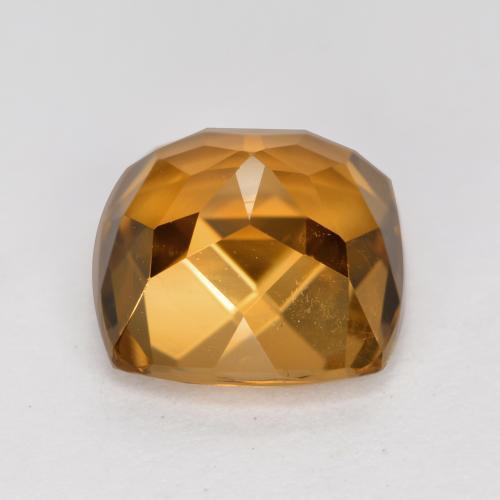 Turmalina marrón dorado natural de 2,87 ct, corte cojín, VS