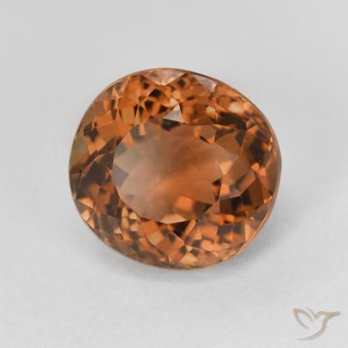 Turmalina Medium Dark-Orange natural de 3.87 ct, Corte Óvalo, VVS