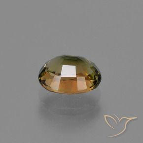 Turmalina verde natural de 1,09 ct, corte óvalo, VS