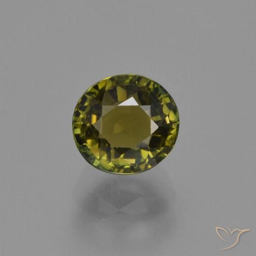1.30ct Natural Verde cálido turmalina, Ovalada, VS
