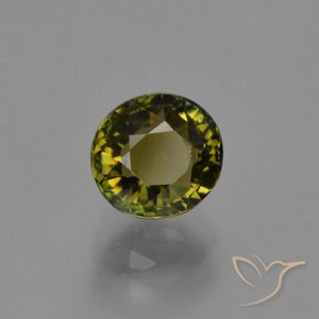 Turmalina Verde cálido natural de 1.30 ct, Ovalada, VS