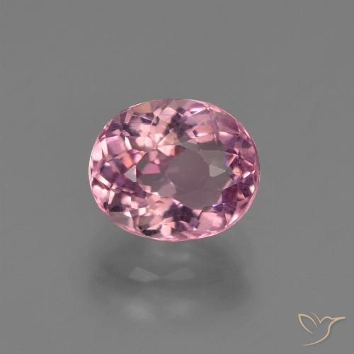 Turmalina magenta medio natural de 1,43 ct, corte óvalo, VS