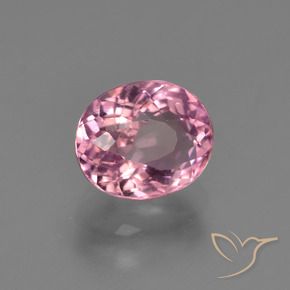 Turmalina magenta medio natural de 1,43 ct, corte óvalo, VS