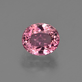 Turmalina Rosa magenta natural de 1.24 ct, Corte Óvalo, VVS-VS