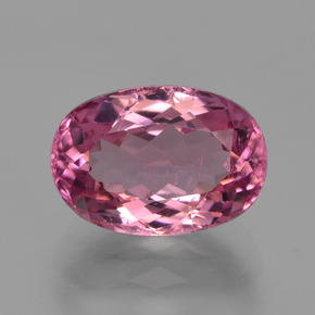 Turmalina Rosa oscuro natural de 3.39 ct, Corte Óvalo, VS