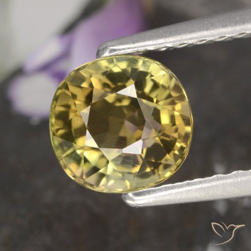 1.13ct Natural Marrón dorado turmalina, Ovalada, VVS