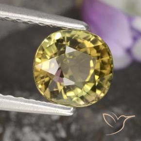 Turmalina Marrón dorado natural de 1.13 ct, Ovalada, VVS