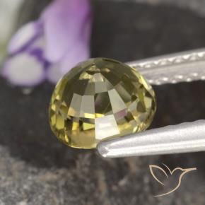Turmalina Marrón dorado natural de 1.13 ct, Ovalada, VVS