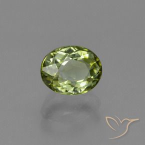 Turmalina Verde amarillento natural de 1.00 ct, Ovalada, VVS-VS