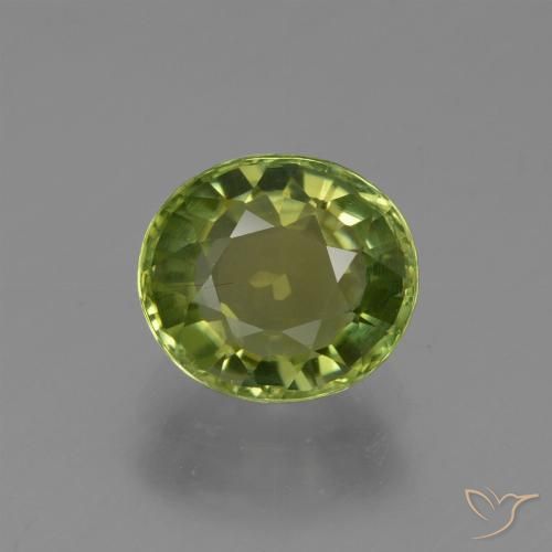 1.23ct Natural Verde bosque turmalina, Ovalada, VS