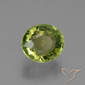 Turmalina Verde bosque natural de 1.23 ct, Ovalada, VS