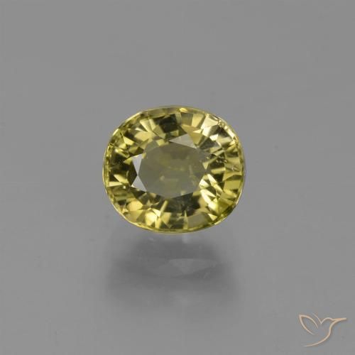 0.99ct Natural Marrón dorado turmalina, Ovalada, VS