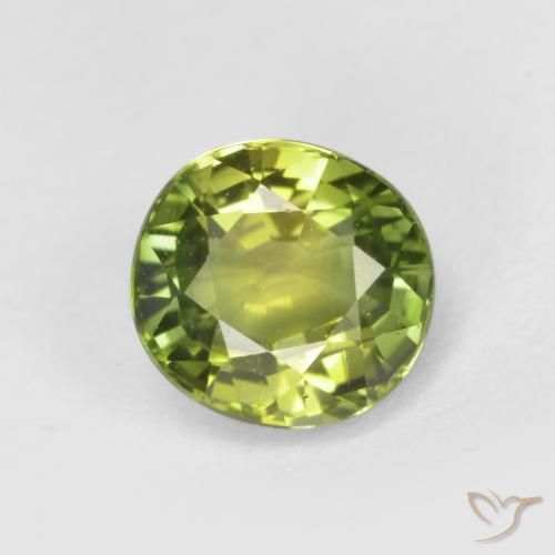 0.98ct Natural Verde oscuro turmalina, Ovalada, VS